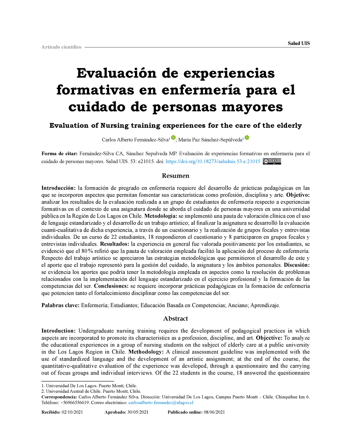 Evaluacion De Experiencias Formativas En Enfermeria Art Culo   Thumb 1200 1565 