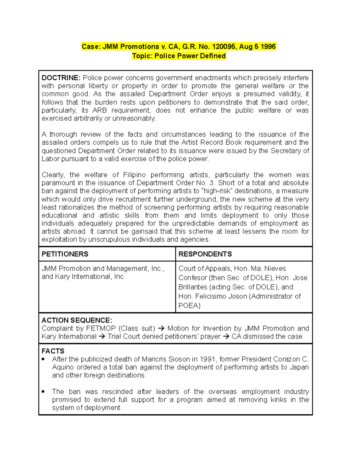 SAM CASE - lecture for labor i do not own everything just to get info ...