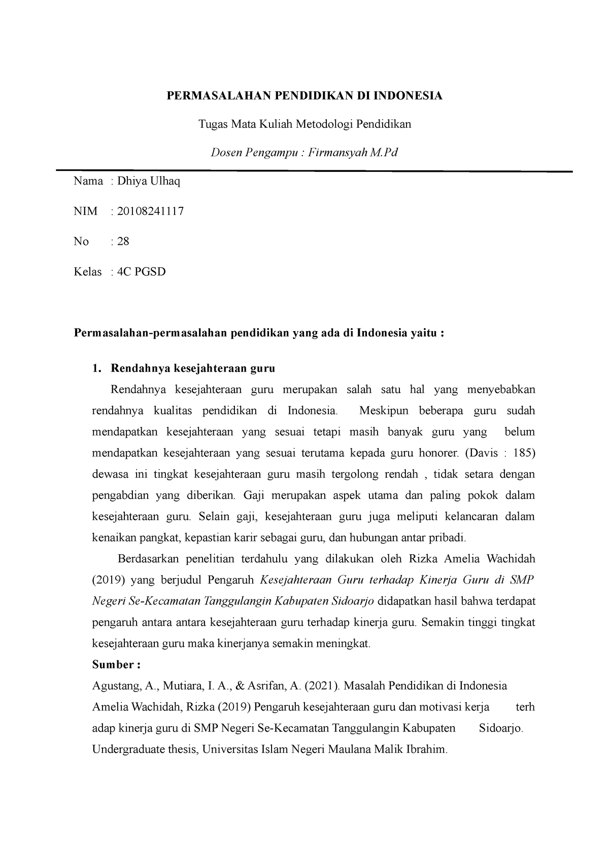 Topik Permasalahan Pendidikan - PERMASALAHAN PENDIDIKAN DI INDONESIA ...