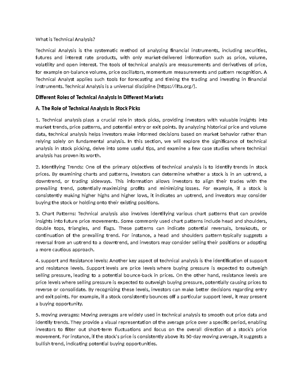 Technical Analysis - International Business - What is Technical ...