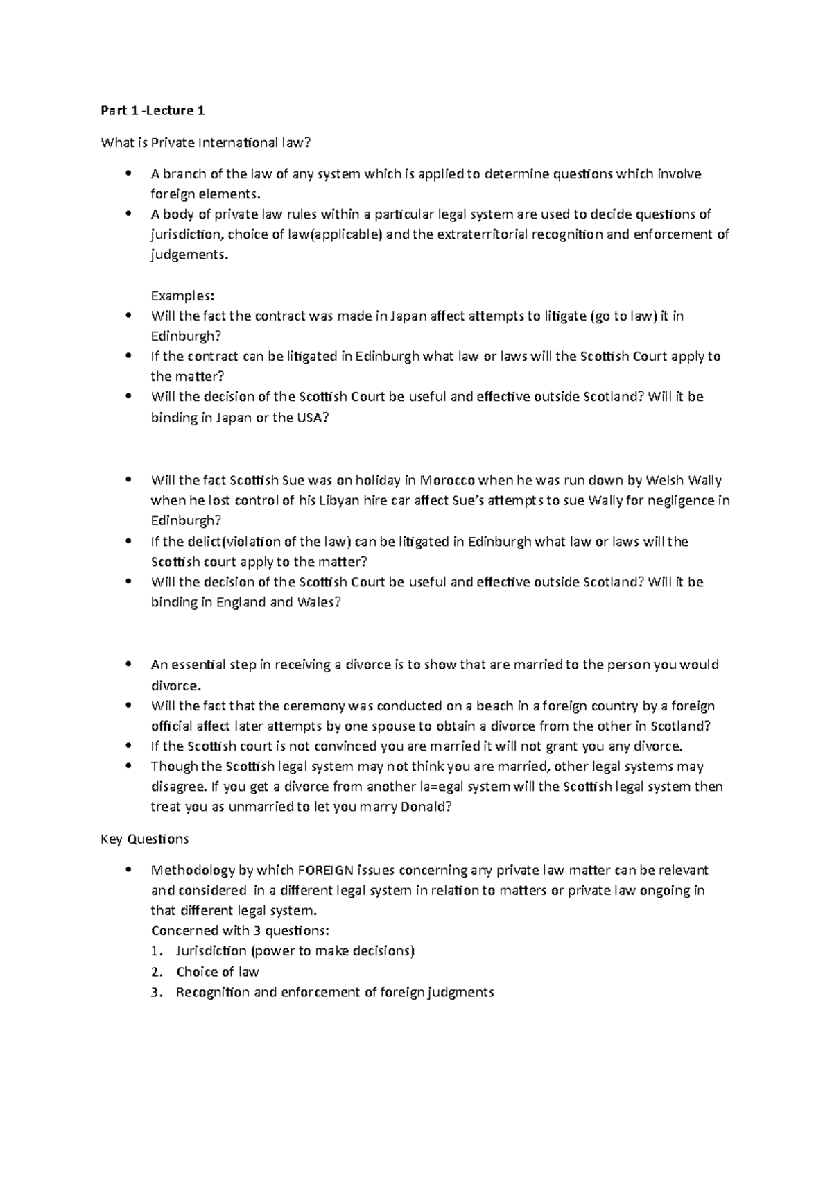 Lectures- Week 1 - Part 1 -Lecture 1 What Is Private Internaional Law ...