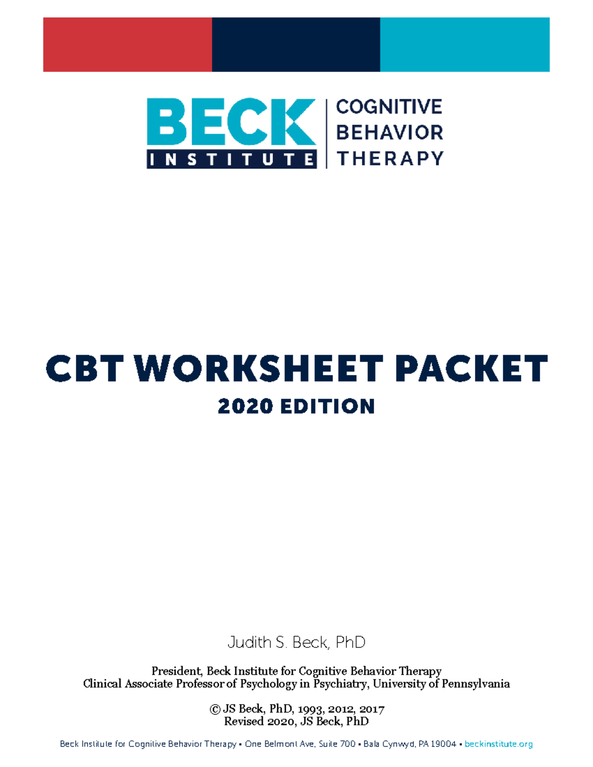 Worksheet-Packet-2020-Web - Judith S. Beck, PhD President, Beck ...