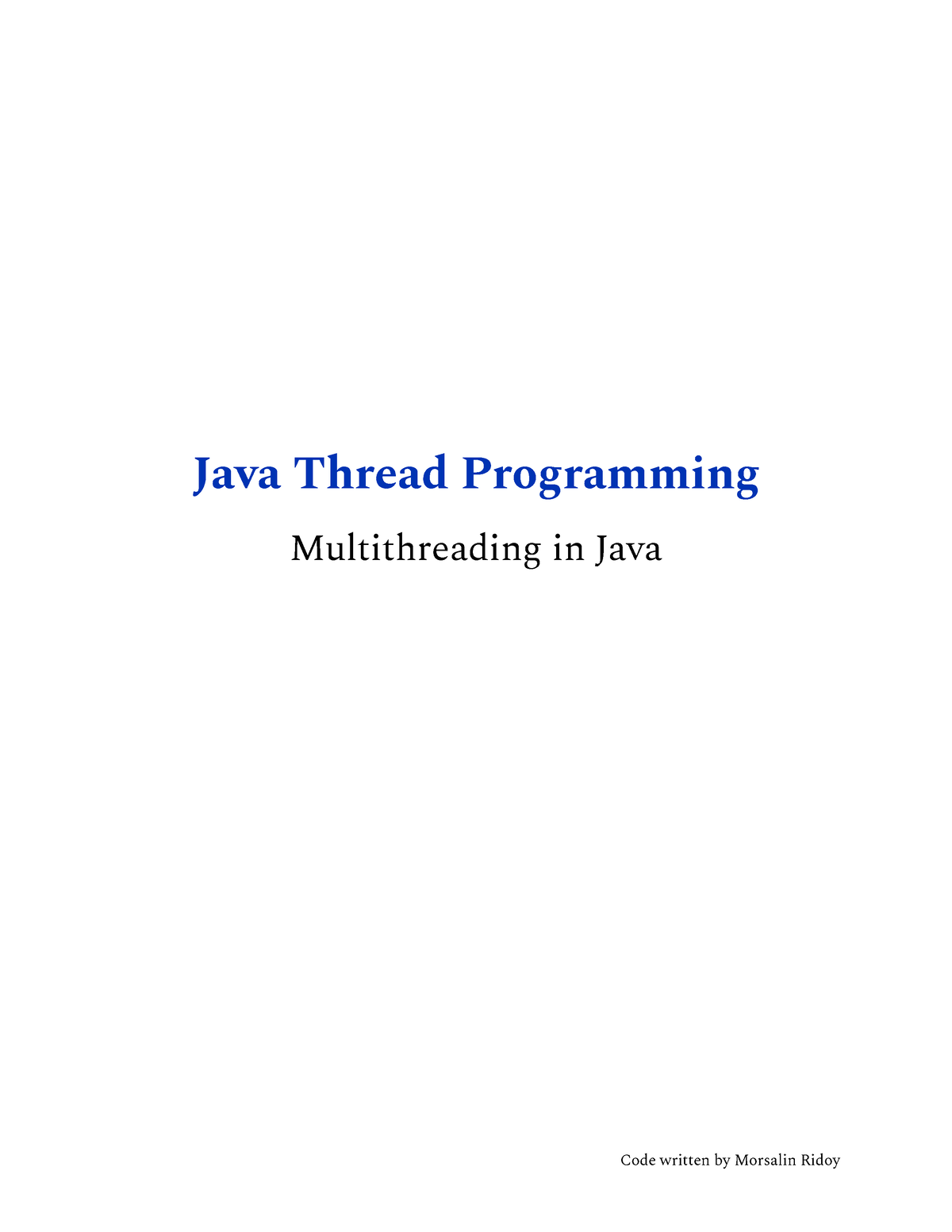 Thread Programming - Dryxdffddf - Java Thread Programming ...