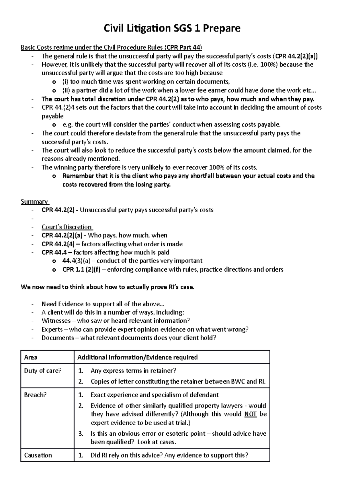 Sgs Prepare Sgs Civil Litigation Sgs Prepare Basic Costs Regime Under The Civil