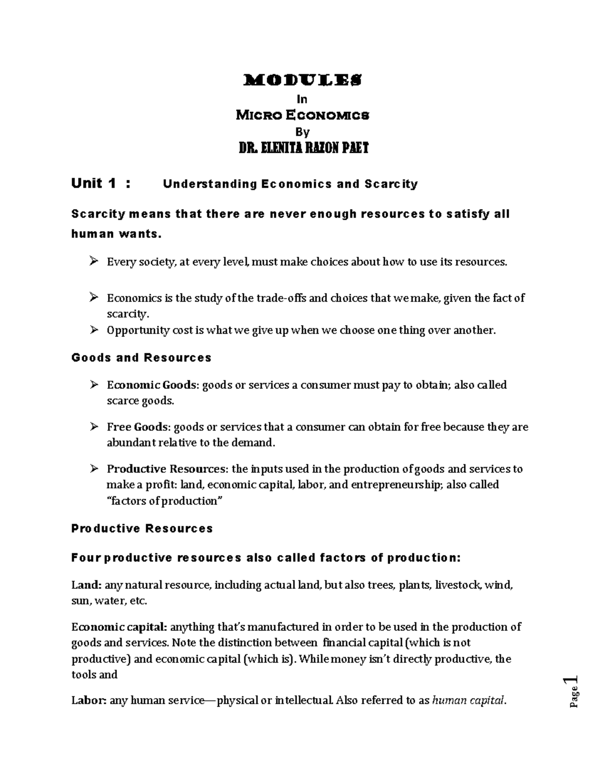 Modules-in-Micro-Economics-2020-ASC- Edited - 1 Modules In Micro ...
