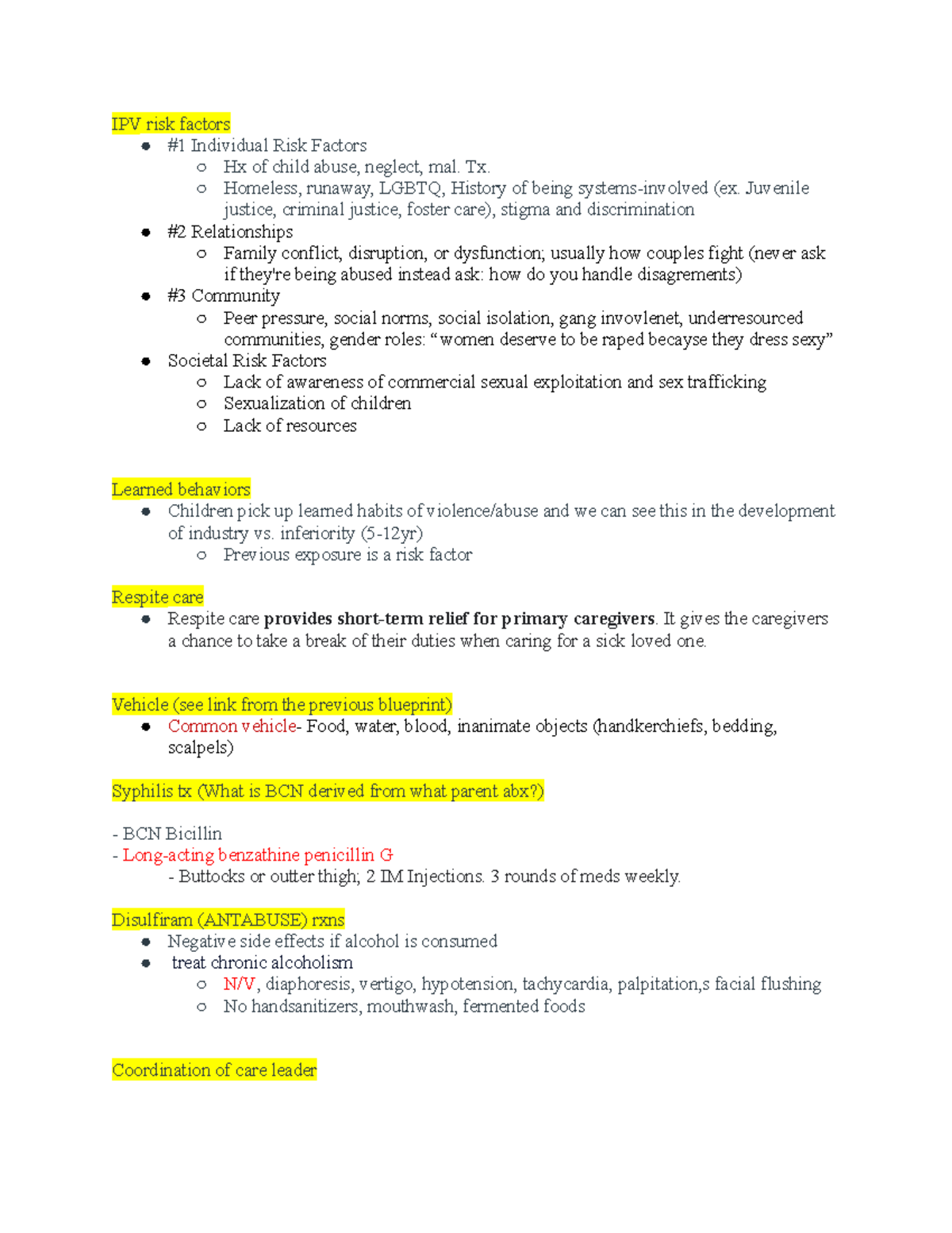 Final 340 STUDY IPV risk factors 1 Individual Risk Factors Hx of