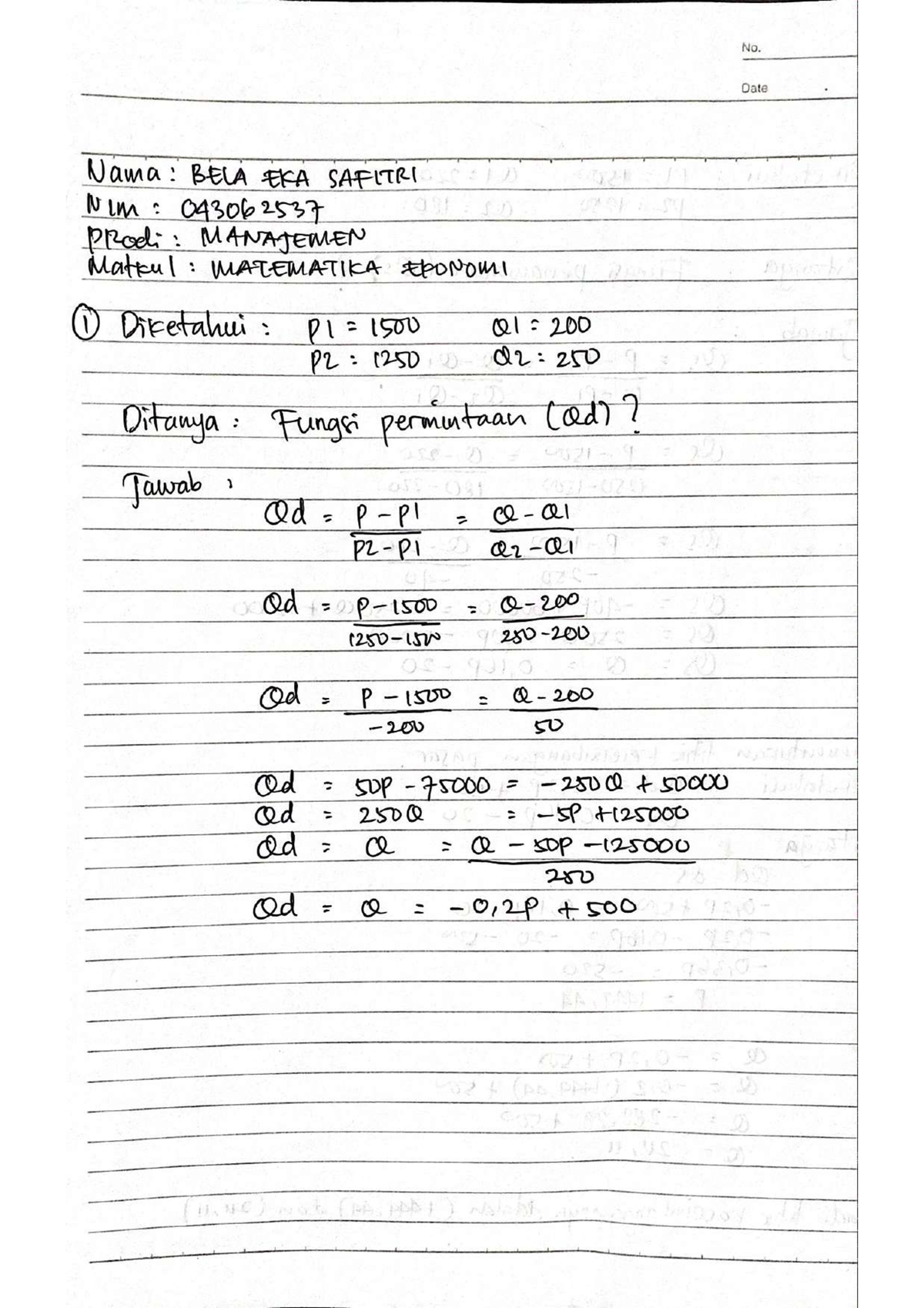 Diskusi 4 MM Ekonomi - BELA EKA Safitri - Matematika Ekonomi (Edisi 2 ...