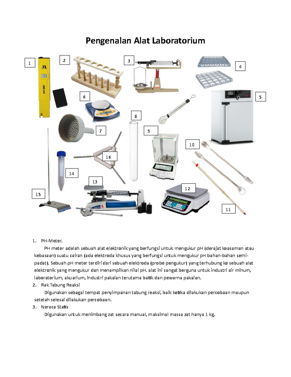 Pengenalan Alat Laboratorium Pengenalan Alat Laboratorium Ph Meter