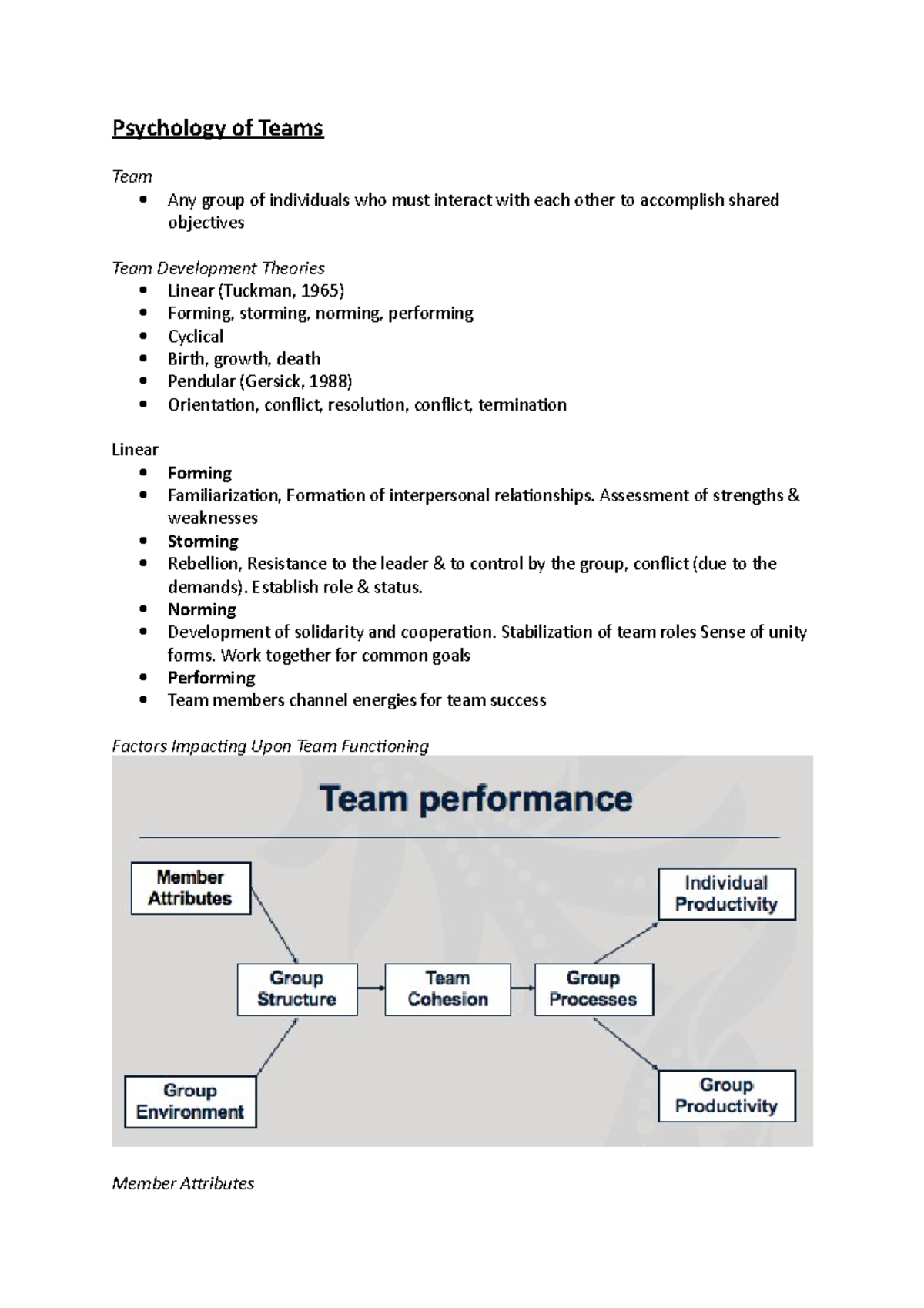 Psychology Of Teams - Psychology Of Teams Team Any Group Of Individuals ...