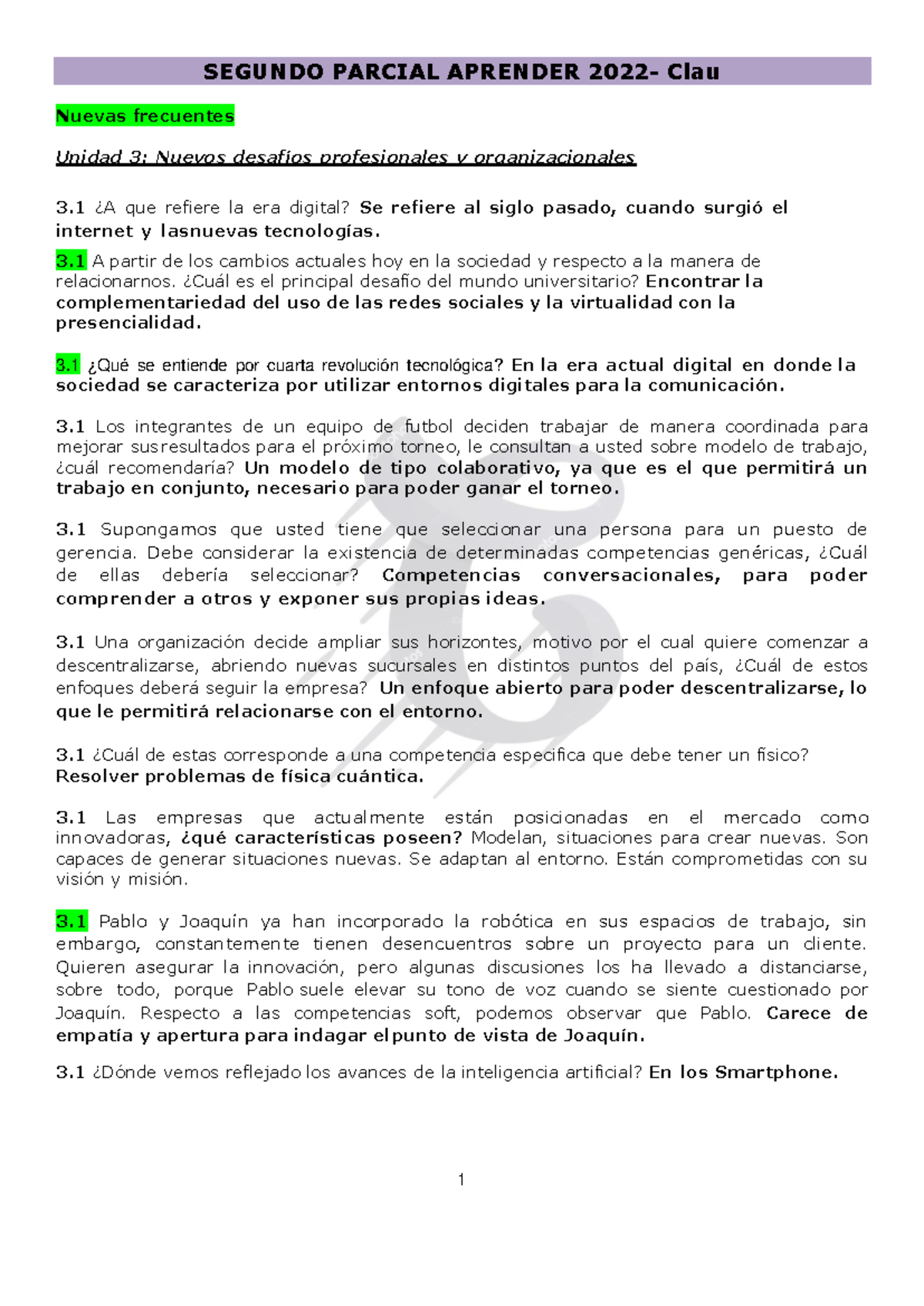 Segundo Parcial Aprender-CLAU- 2022 - SEGUNDO PARCIAL APRENDER 2022 ...