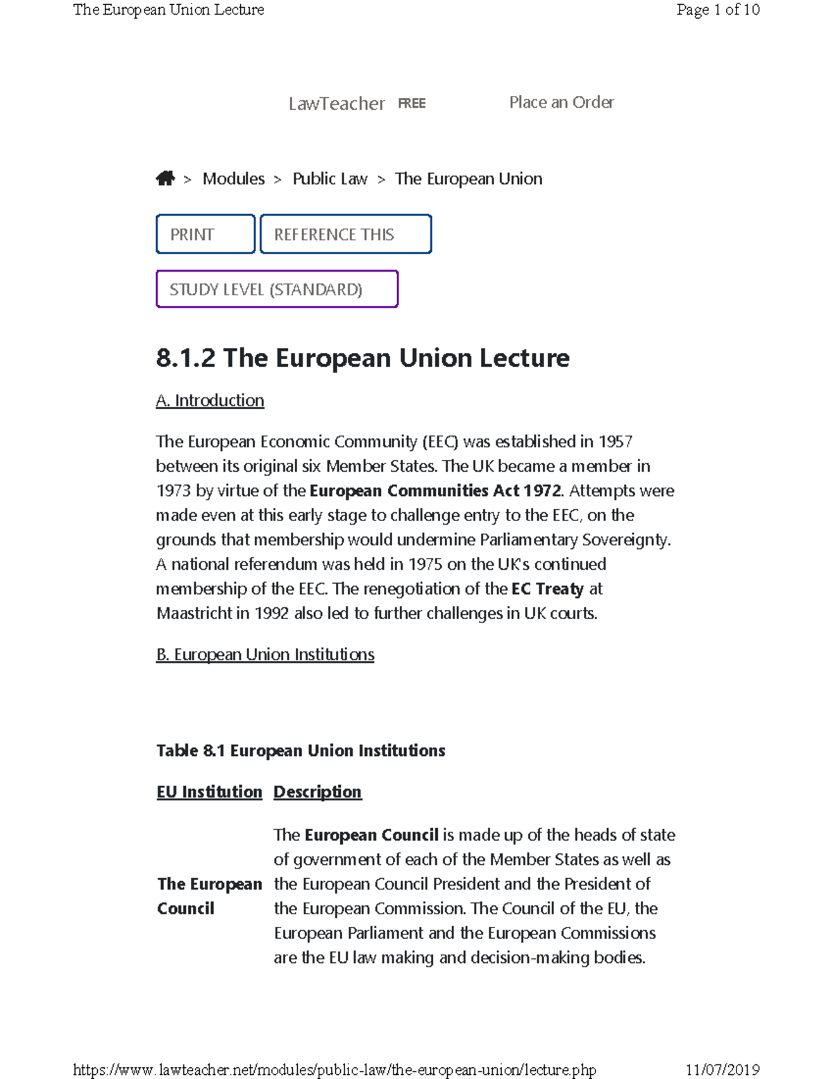 eu-law-notes-the-european-union-lecture-page-1-of-10-lawteacher-free