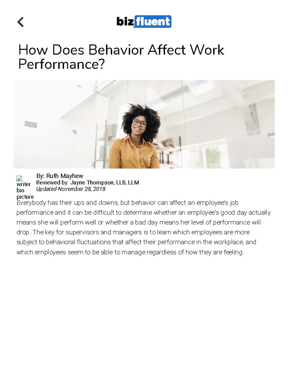 how-does-behavior-affect-work-performance-organizational-behavior