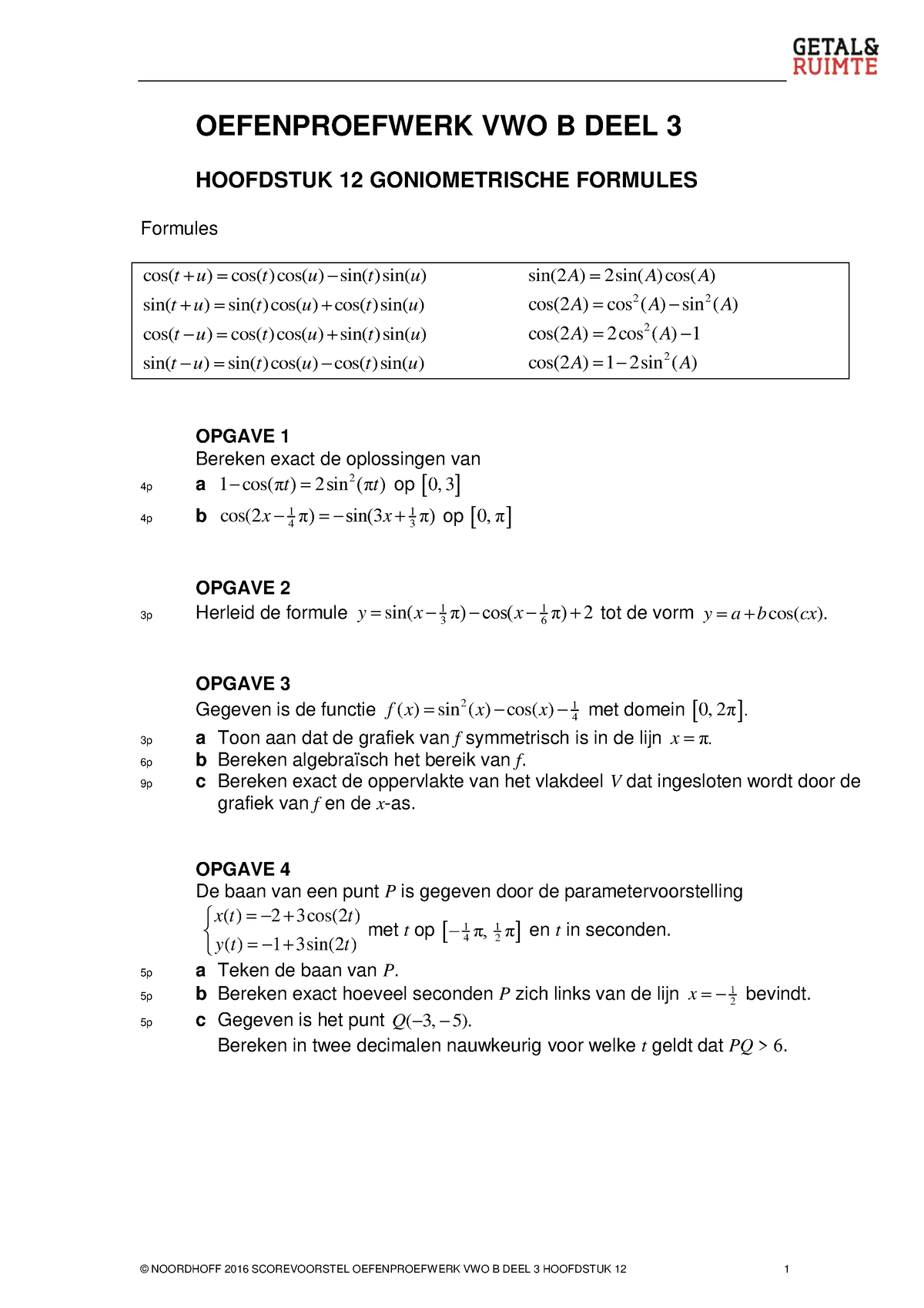 Oefentoets Hfdst 12 - OEFENPROEFWERK VWO B DEEL 3 HOOFDSTUK 12 ...