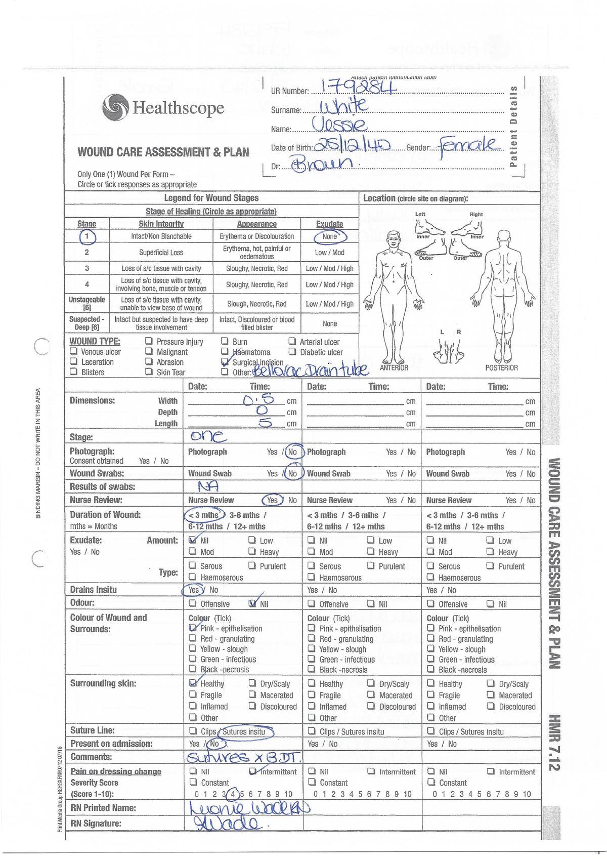 Stage 4 wound chart - Notes - HLT54121 - Studocu