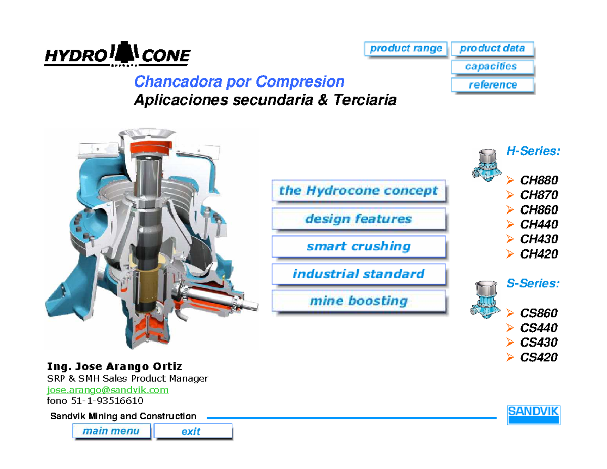 Triturador-Hydrocone Sandvik - Sandvik Mining and Construction ...