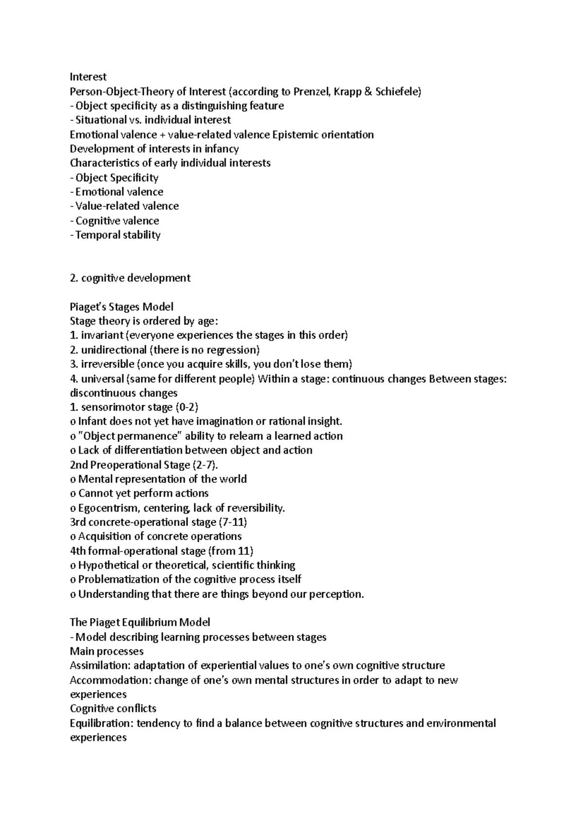 Interest - Abnormal Psychology - Interest Person-Object-Theory of ...