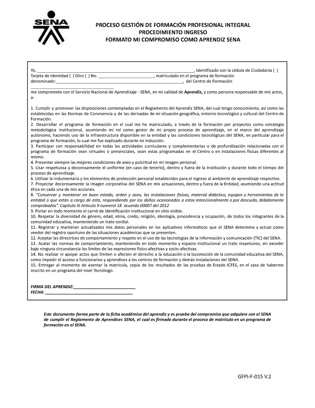 GFPI-F-015 Formato Compromiso Del Aprendiz V2 (1).docx - PROCESO ...