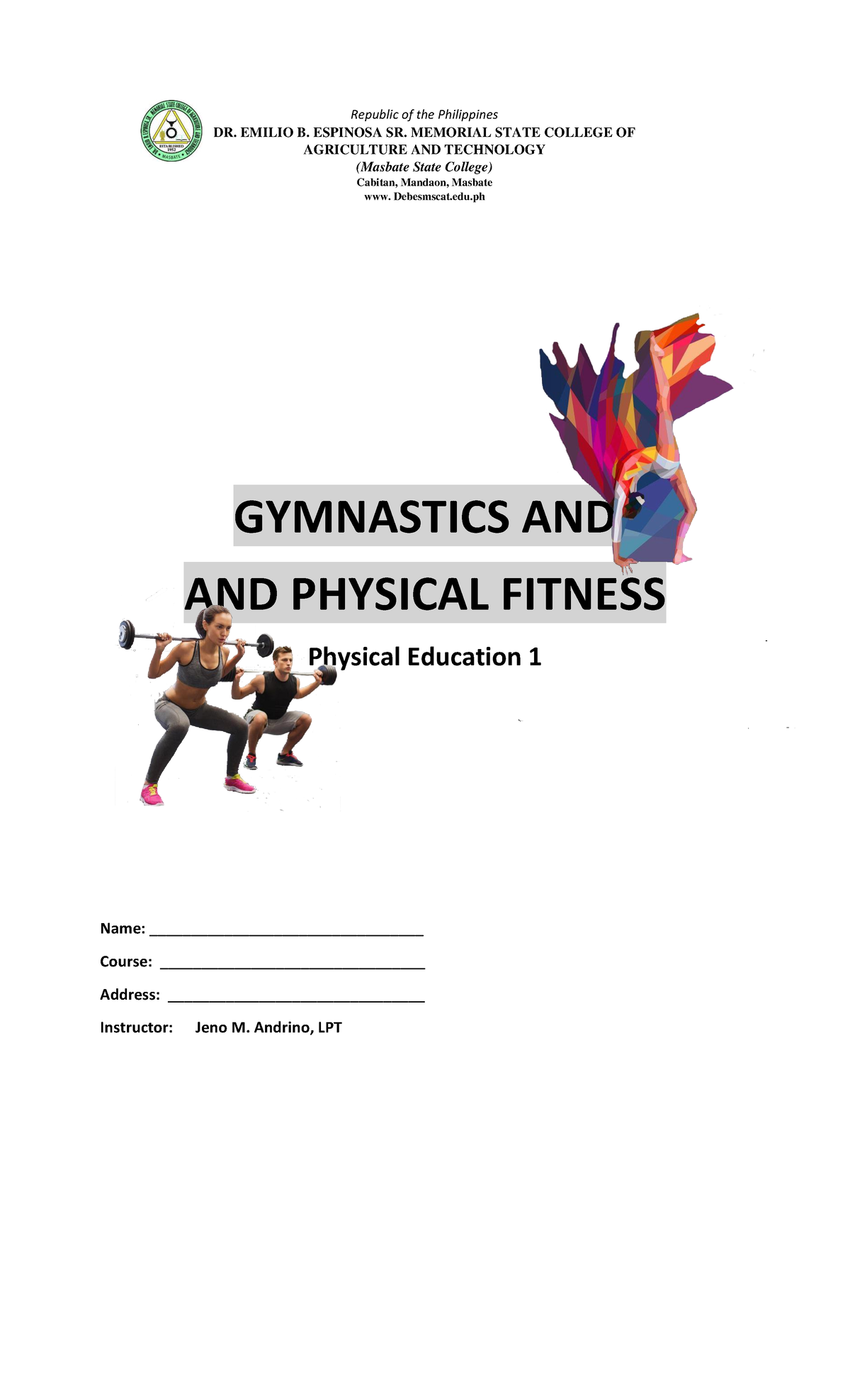 PE 1 First Module - Physical Education Lectures And Activities ...