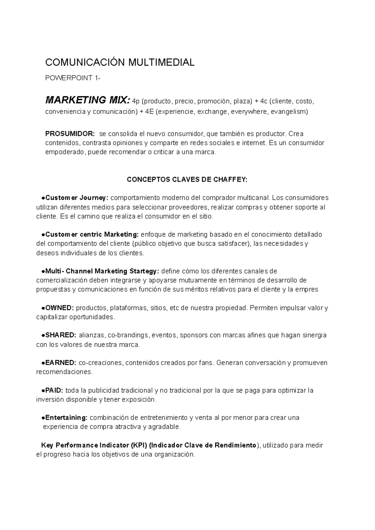Comunicación Multimedial - COMUNICACIÓN MULTIMEDIAL POWERPOINT 1 ...