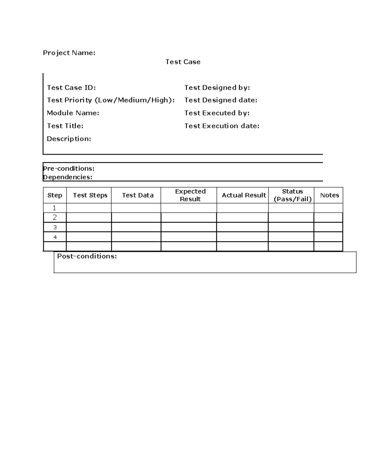Template 1 testing ing de soft - Ingenieria de Software - Project Name ...
