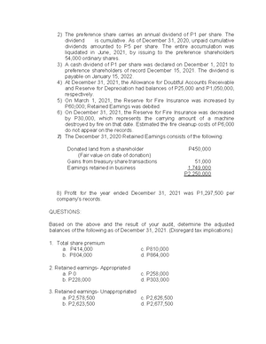 Oblicon Exercises AND Answers - Accountancy - Studocu