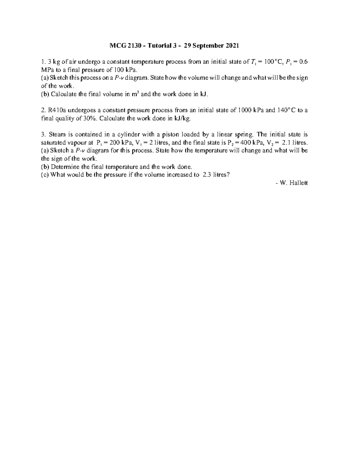 2130 tutorial 3 questions 2021 - MCG 2130 - Tutorial 3 - 29 September ...