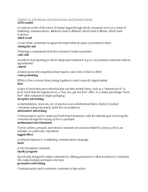 Marketing Chapter 5 Notes - Commerce1MA3 - McMaster - Studocu