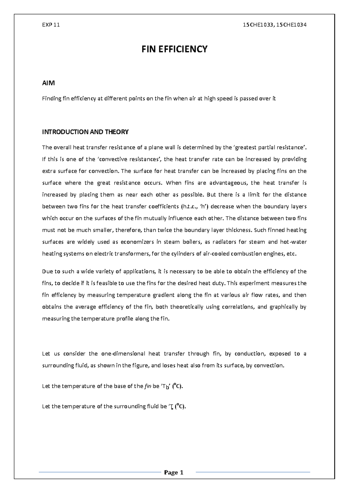 11. Fin Efficiency - FIN - FIN EFFICIENCY AIM Finding fin efficiency at ...