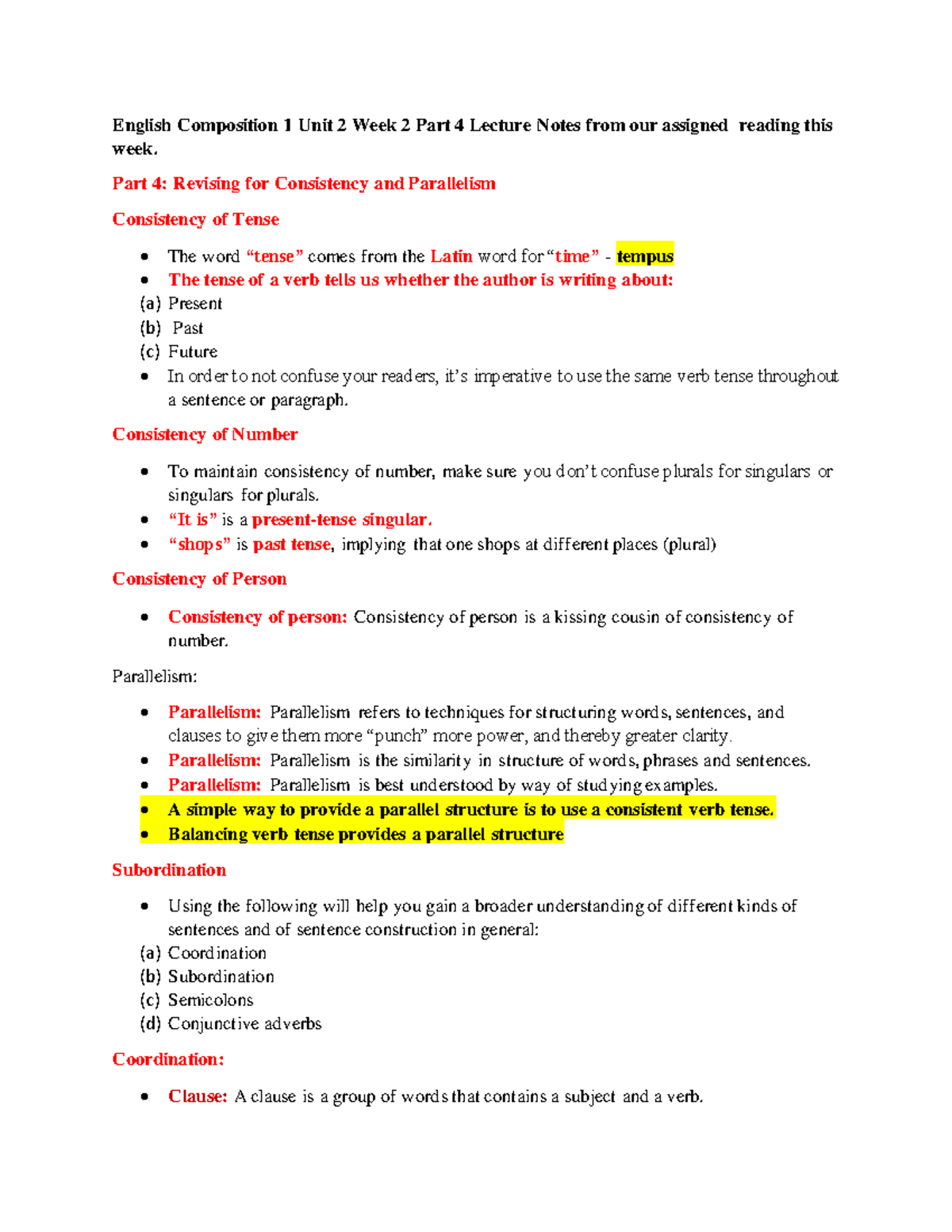 English Composition 1 Unit 2 Week 2 Part 4 Lecture Notes From Our Assigned Reading This Week English Composition 1 Unit 2 Week 2 Part 4 Lecture Notes From Our Assigned Reading This Week