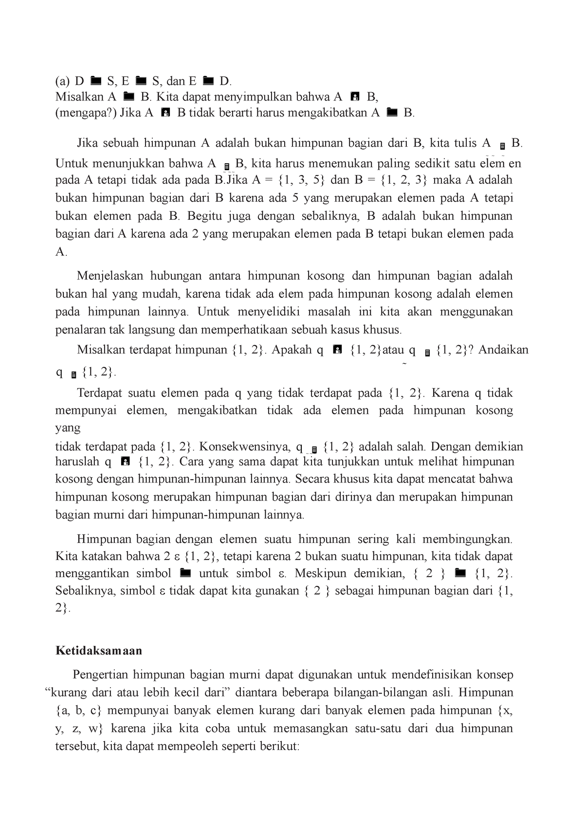 Ketidaksamaan - (a) D S, E S, Dan E D. Misalkan A B. Kita Dapat ...