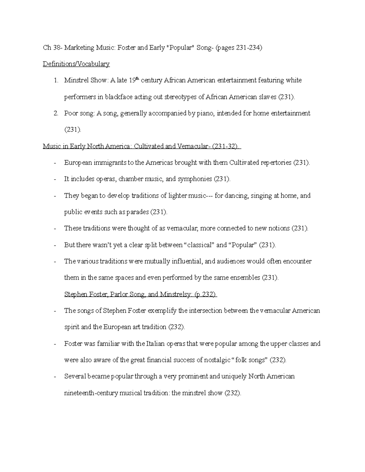 Ch 38- Marketing Music- Foster and Early Popular Song copy - Ch 38 ...