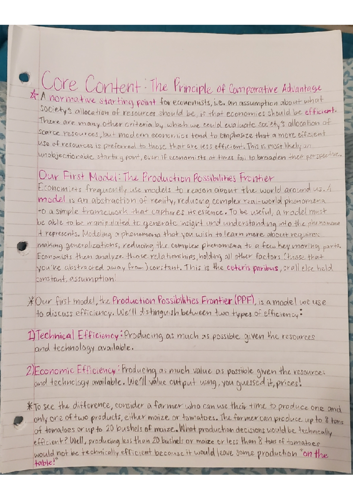Module 2 notes in Econ-005 - Core Content The Principle of Comparative ...