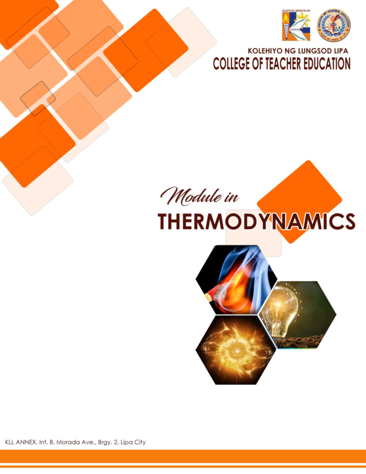 Quarter Module IN Thermodynamics module 2 - Commission on Higher ...