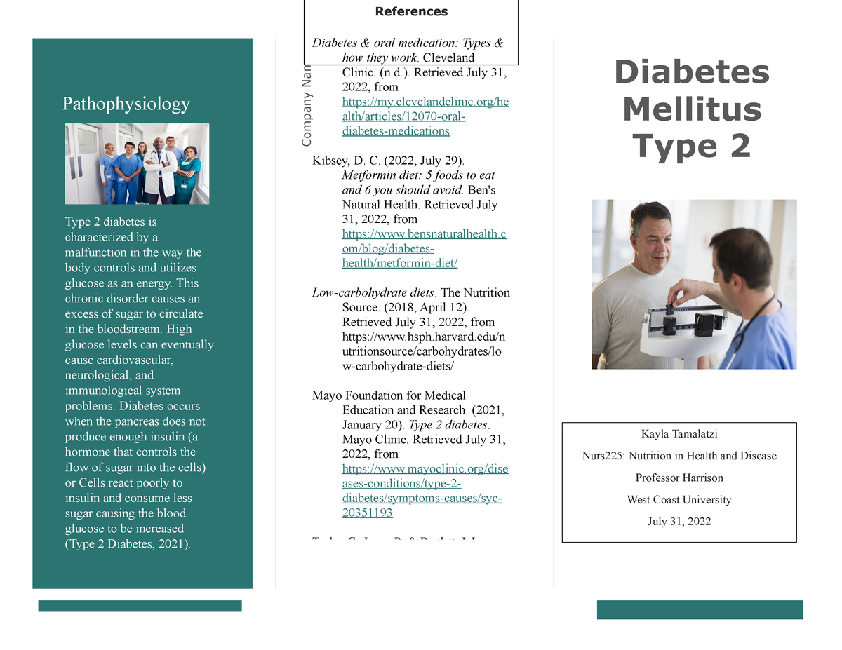 diabetic diet brochure