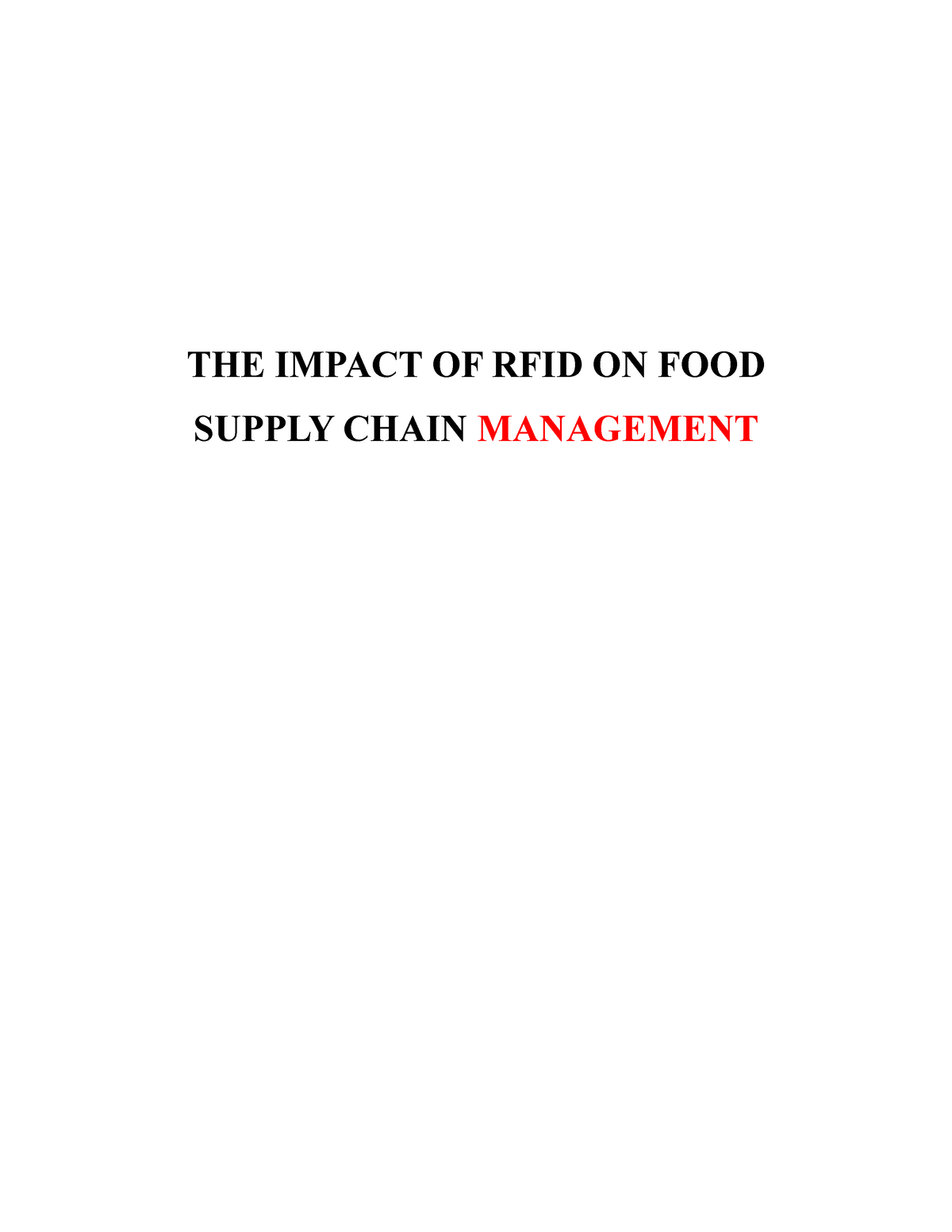 a literature review on the impact of rfid technologies on supply chain management