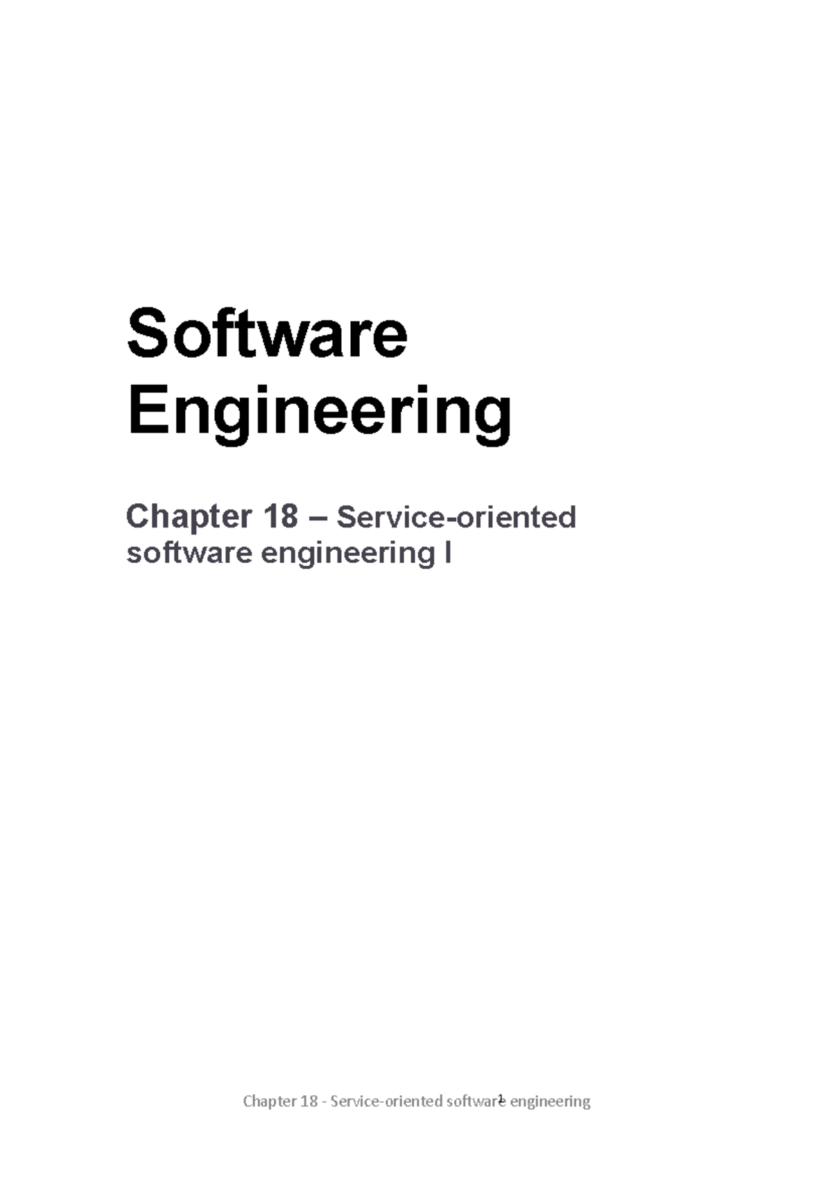 Software Engineering - Ch18 Service-oriented software engineering ...