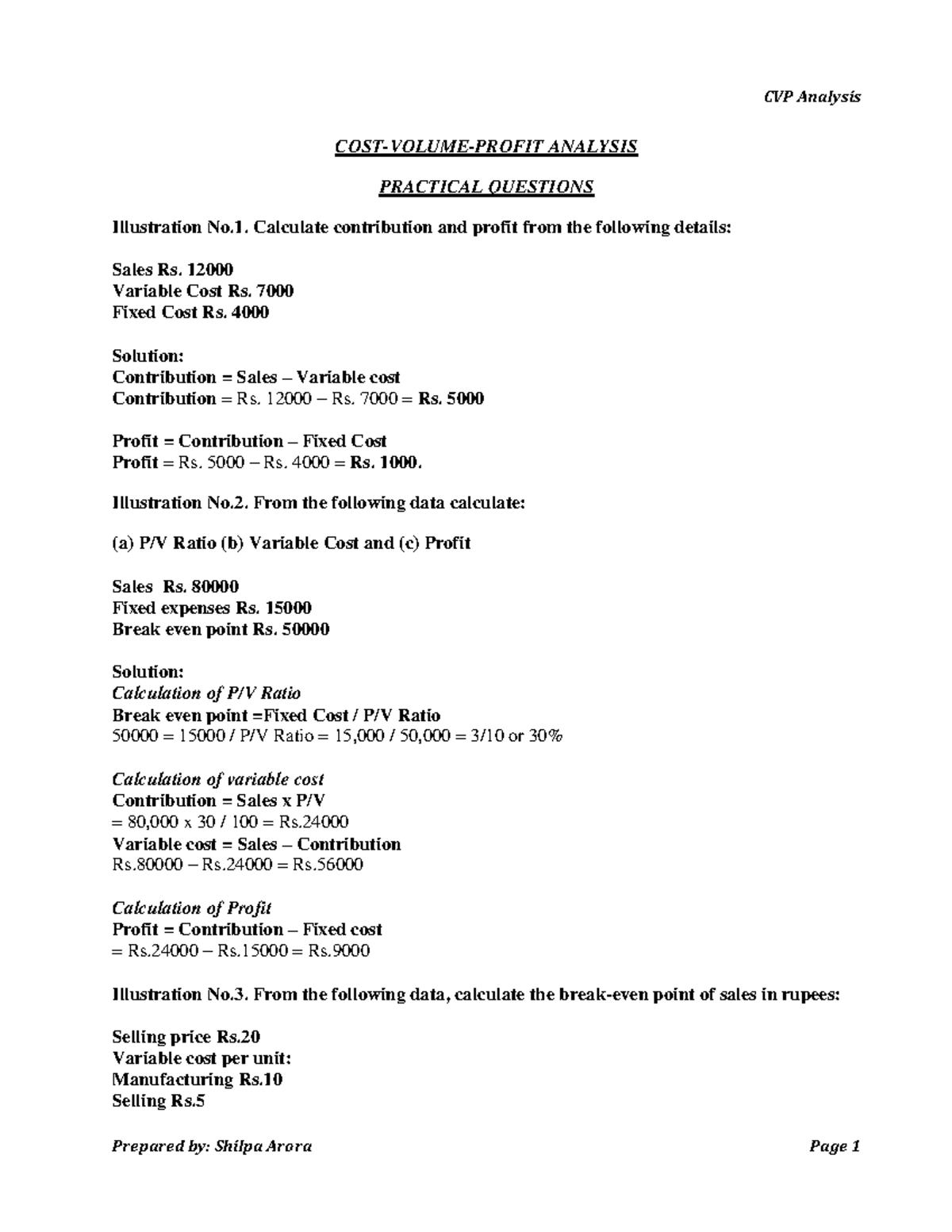 cvp-practical-questions-cvp-analysis-cost-volume-profit-analysis