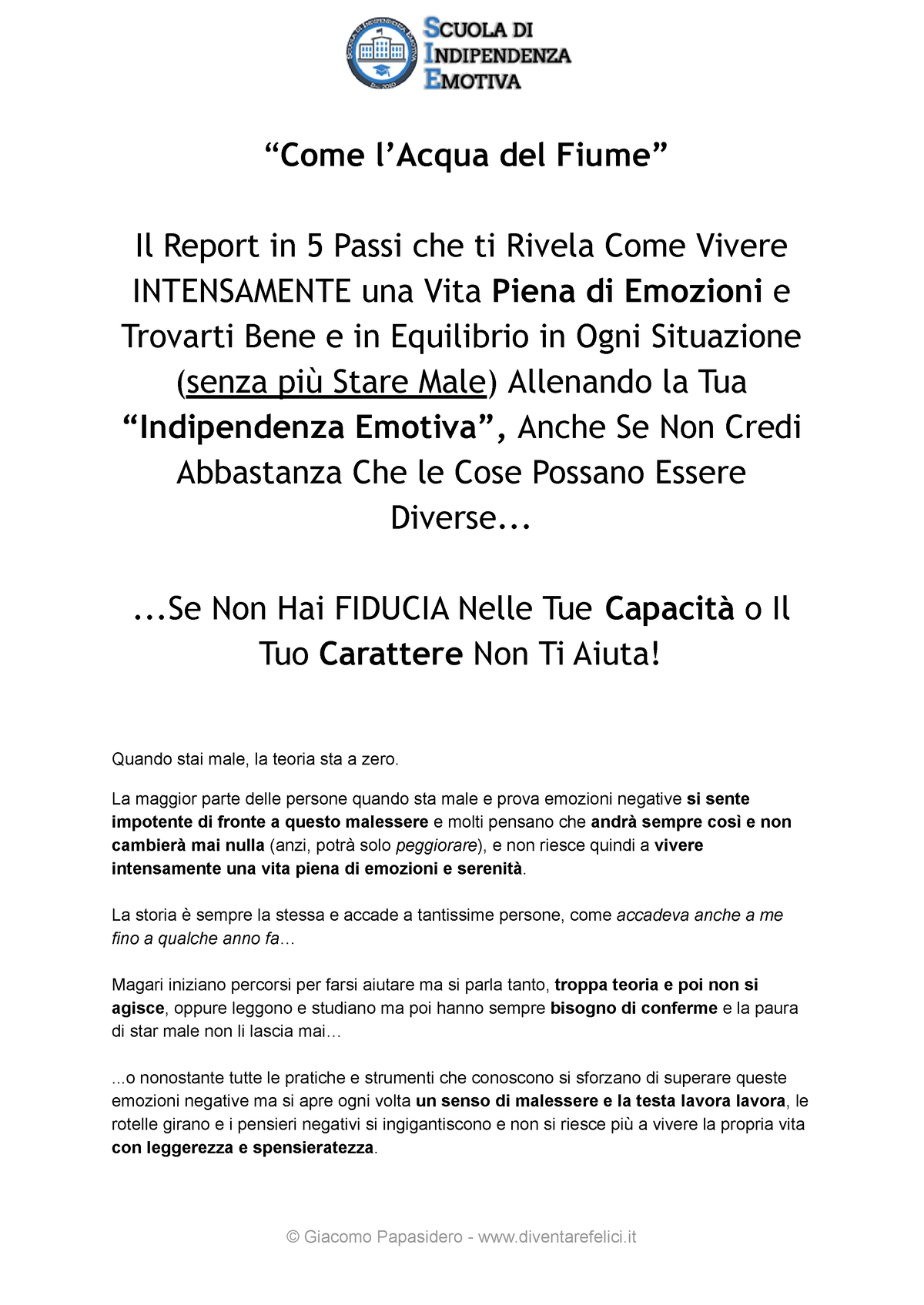 Come Lacqua Del Fiume - Libro - “Come L’Acqua Del Fiume” Il Report In 5 ...