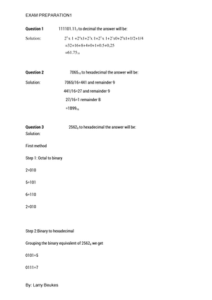 Asignemnt 2 - Assignment 2 Questions - ICT 2622 Assignment 2 Unique ...