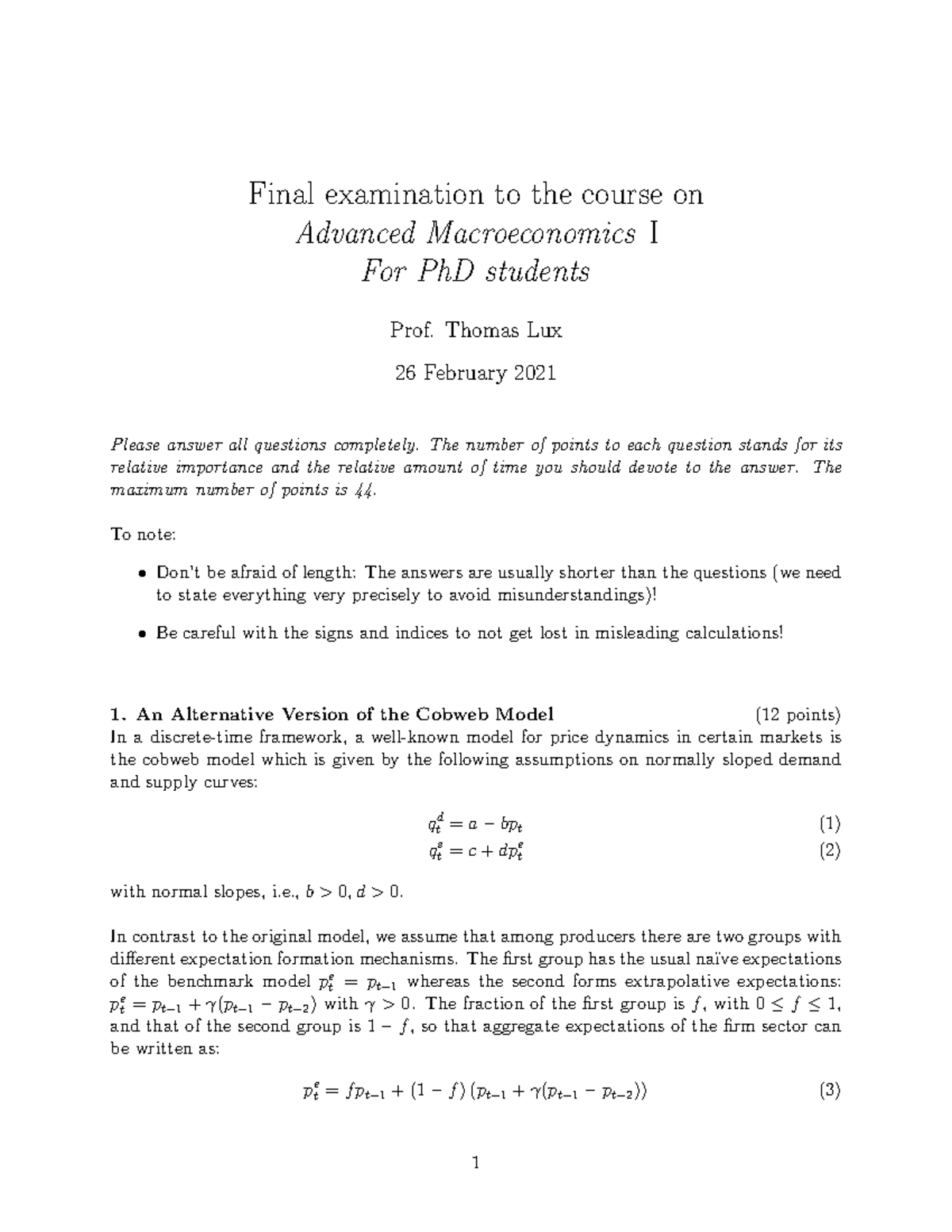 phd final examination