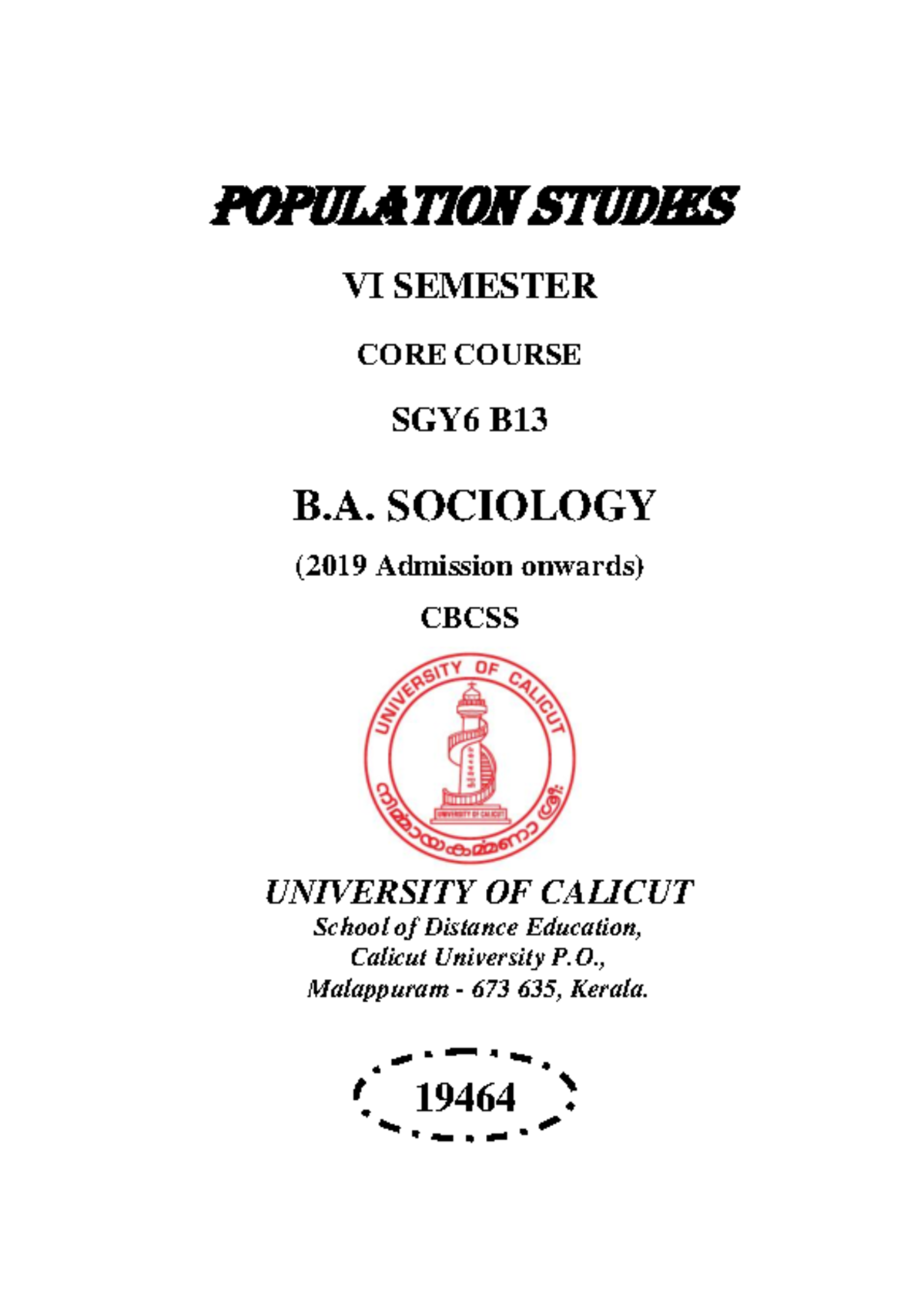 thesis on population studies