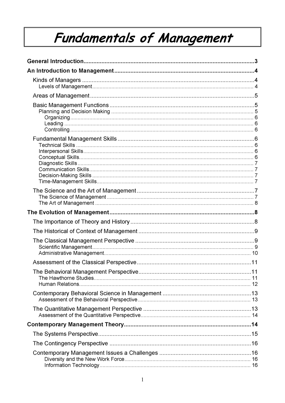 Basic Managment - Fundamentals Of Management General - Studocu