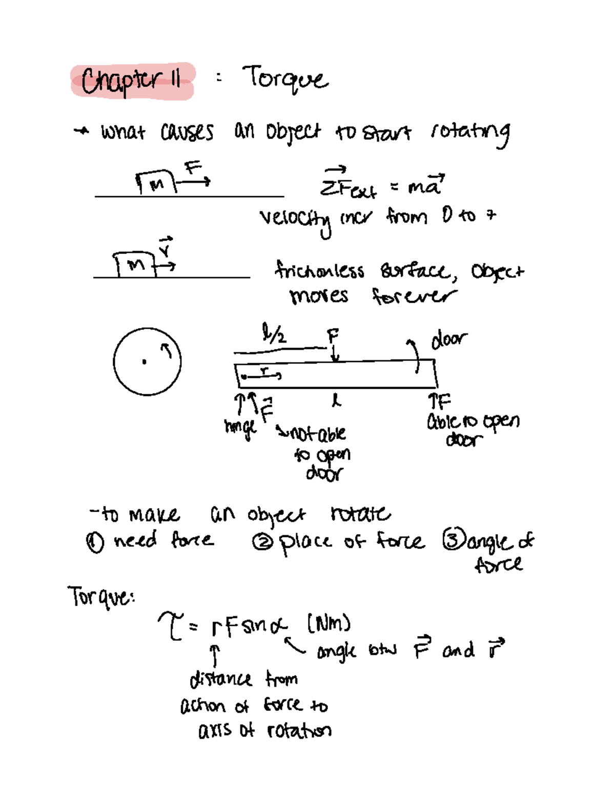 Chapter 11 Torque Chapter 11 Torque what causes an object to start