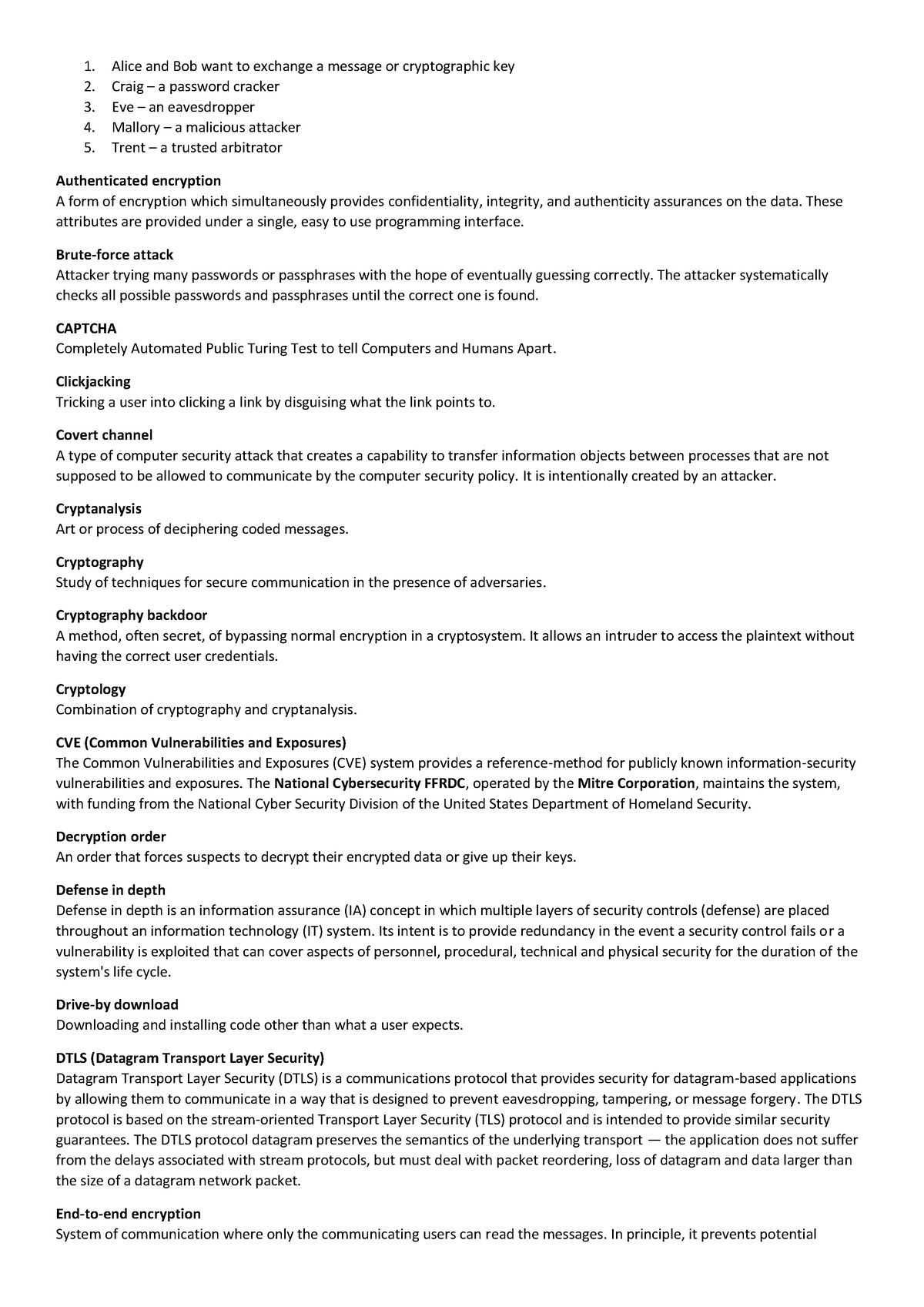 Terminologies - Summary CS2107 - Warning: TT: undefined function: 32 ...