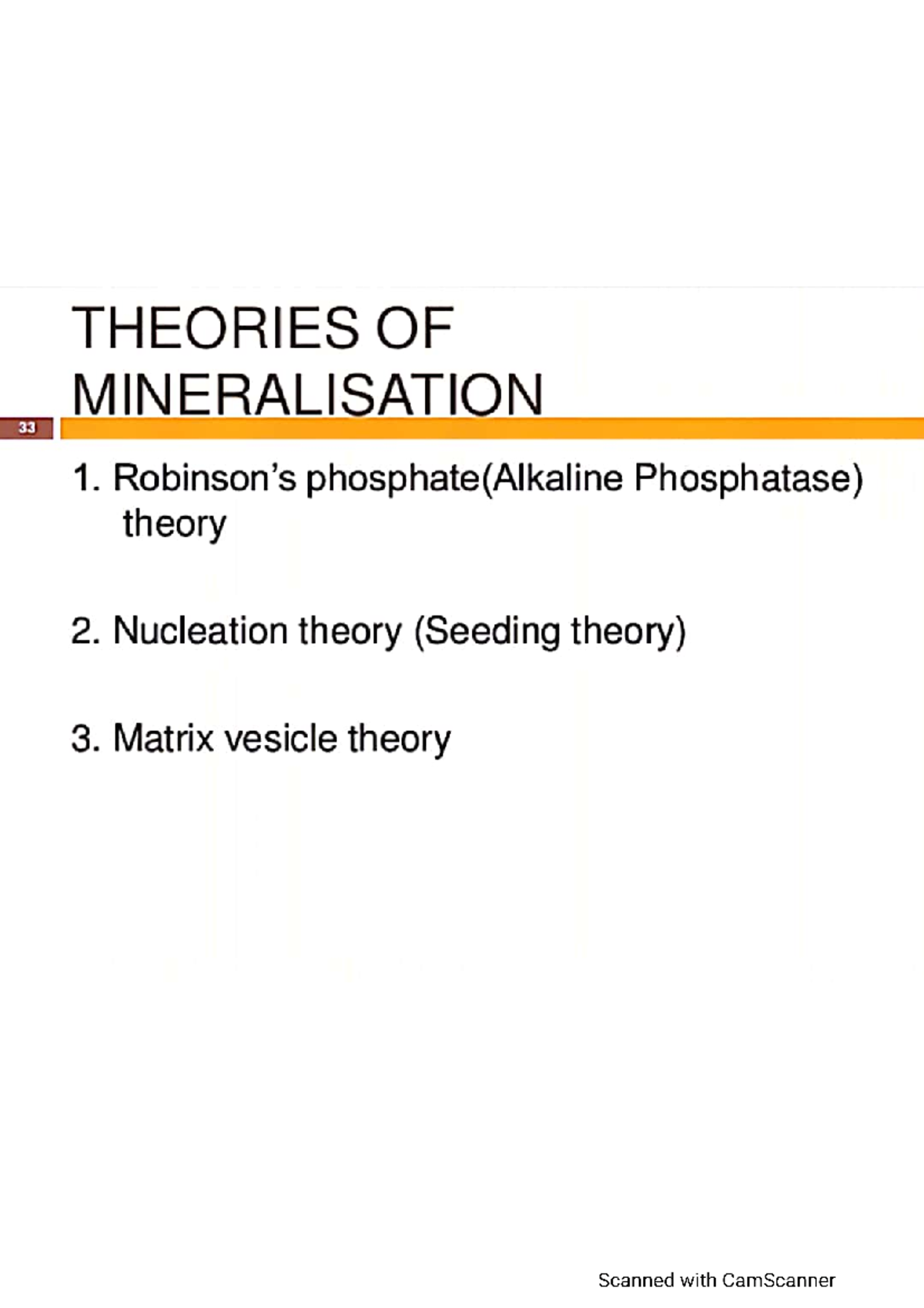 Theories Of Mineralisation - BDS - Studocu