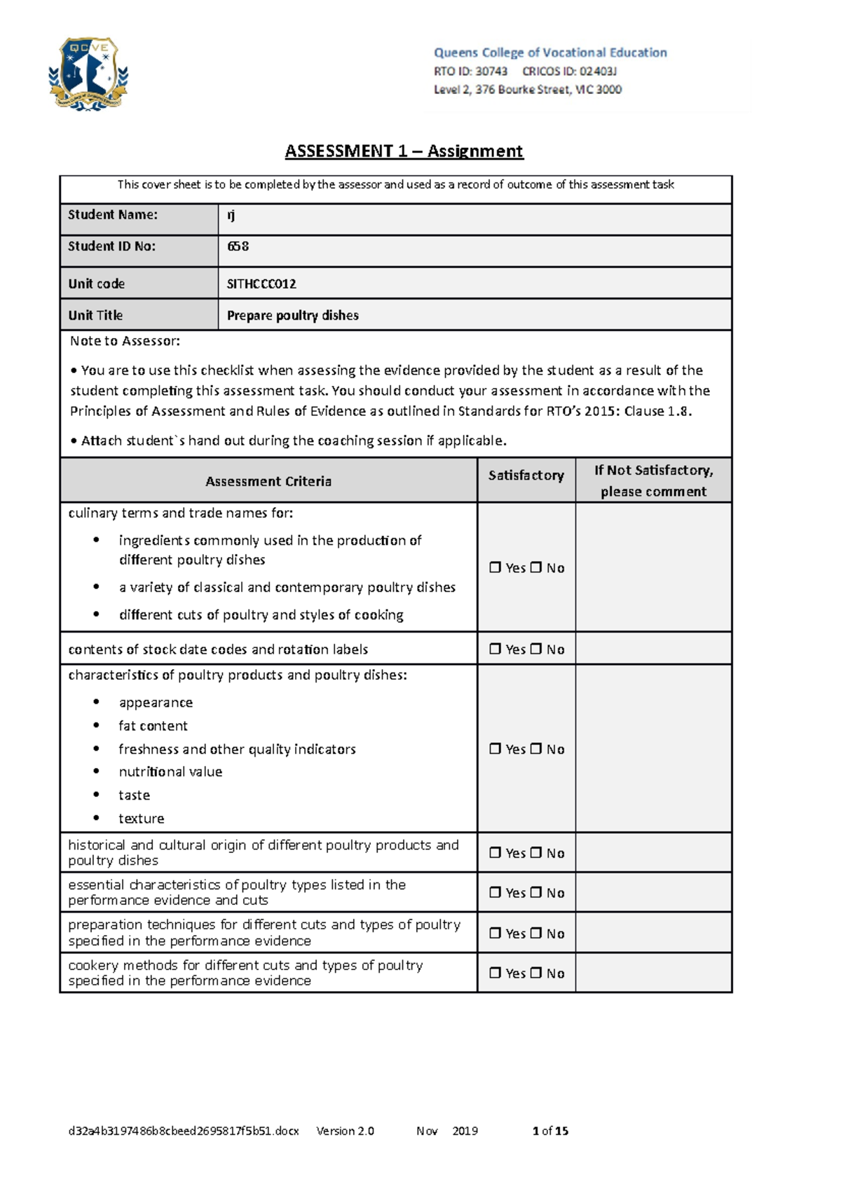 sithccc012-prepare-poultry-dishes-assessment-1-assignment-this