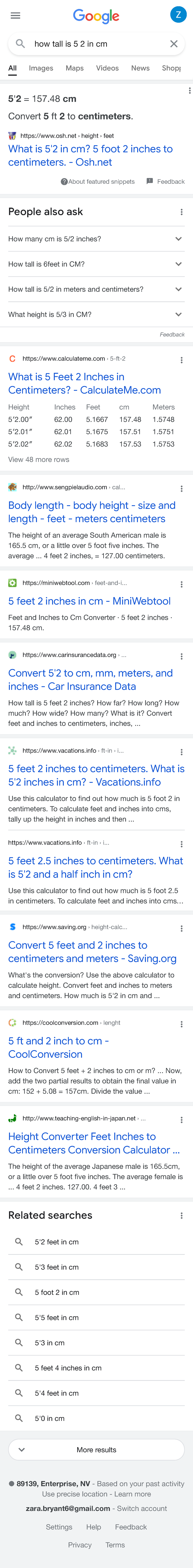 How Tall Is 5 2 In Cm - Google Search - Use This Calculator To Find Out How  Much Is 5 Foot 2 In - Studocu