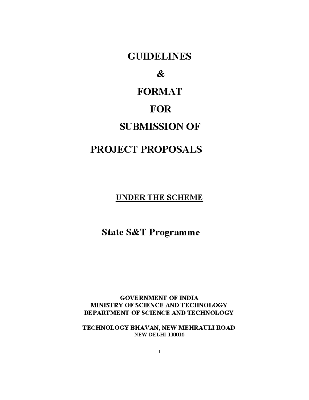 Format-SSTP 0 - Its a report - GUIDELINES & FORMAT FOR SUBMISSION OF ...