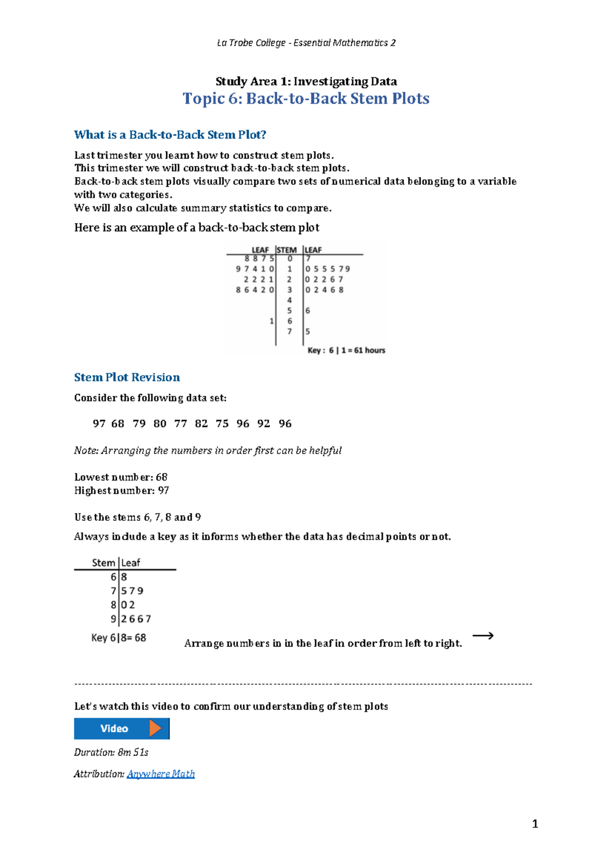 Topic 6 - Back-to-Back Stem Plots - Study Area 1: Investigating Data ...