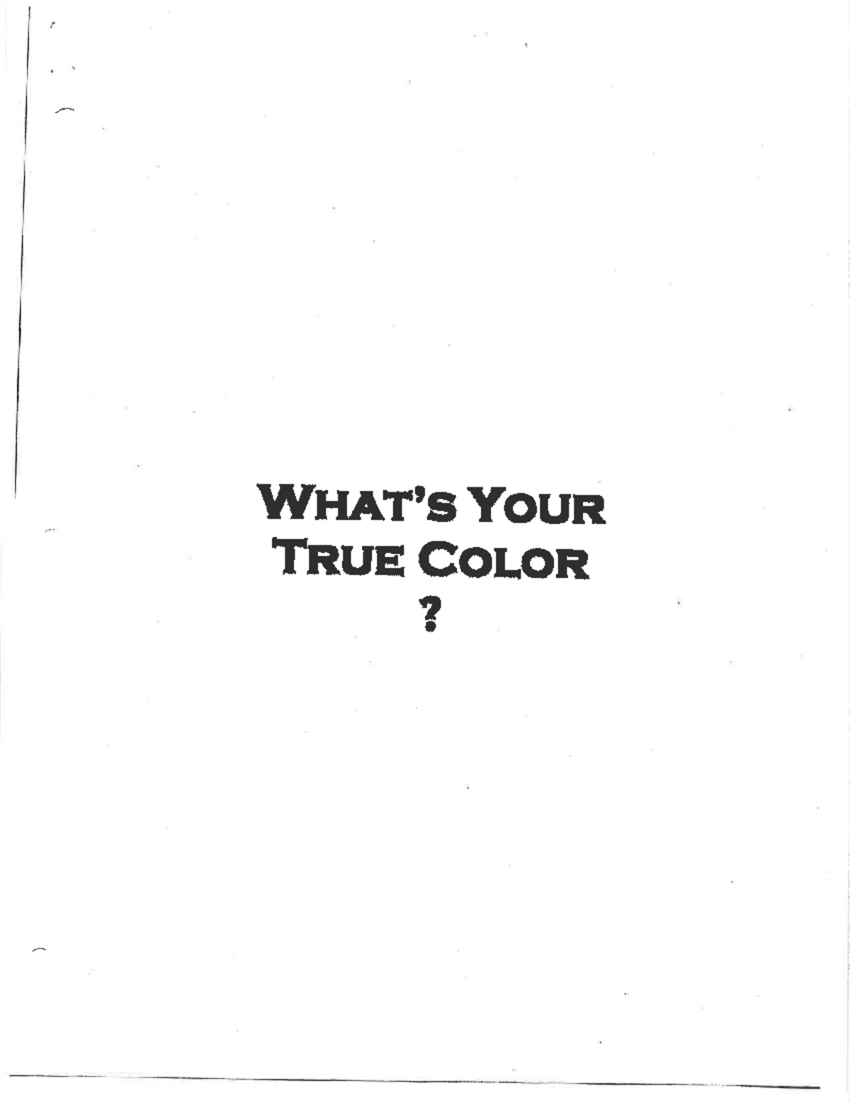 True Colors Inventory and Description - BIOL 4170 - UT-Chattanooga ...